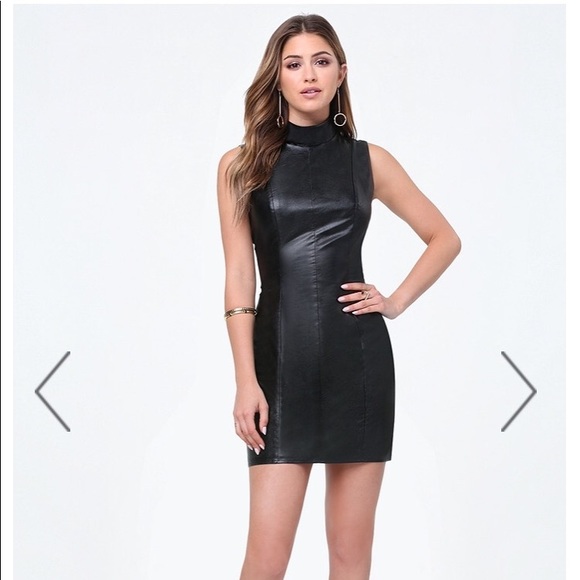 bebe Dresses & Skirts - NWOT bebe Faux Leather Mini Dress 0